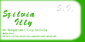 szilvia illy business card